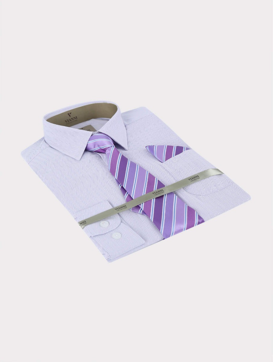 Baby Jungen Vianni Cotton Mischmisch - Lila -fertige Krawatte