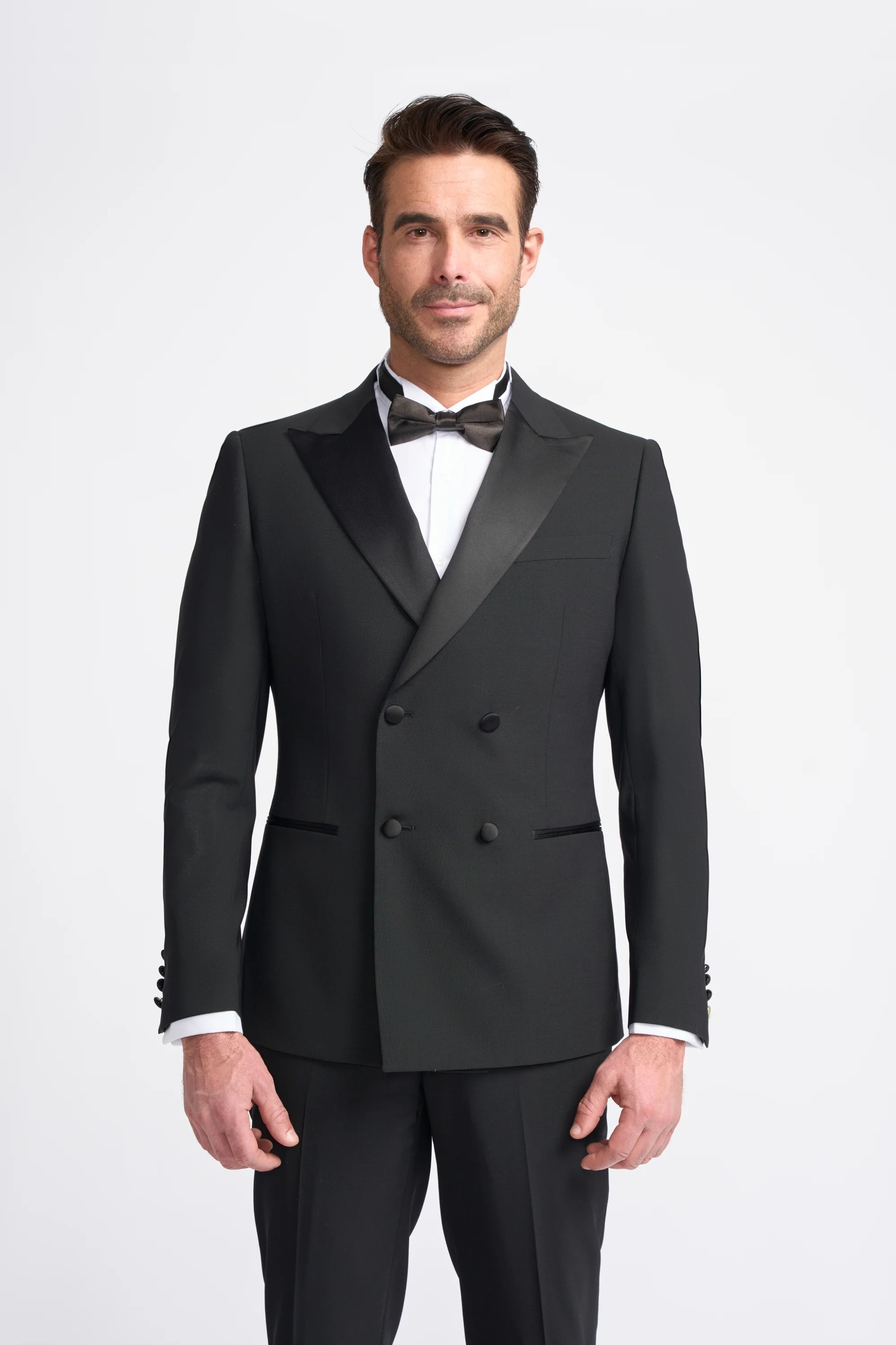 Men’s Satin Lapel Double-breasted Suit – ASPEN D/B