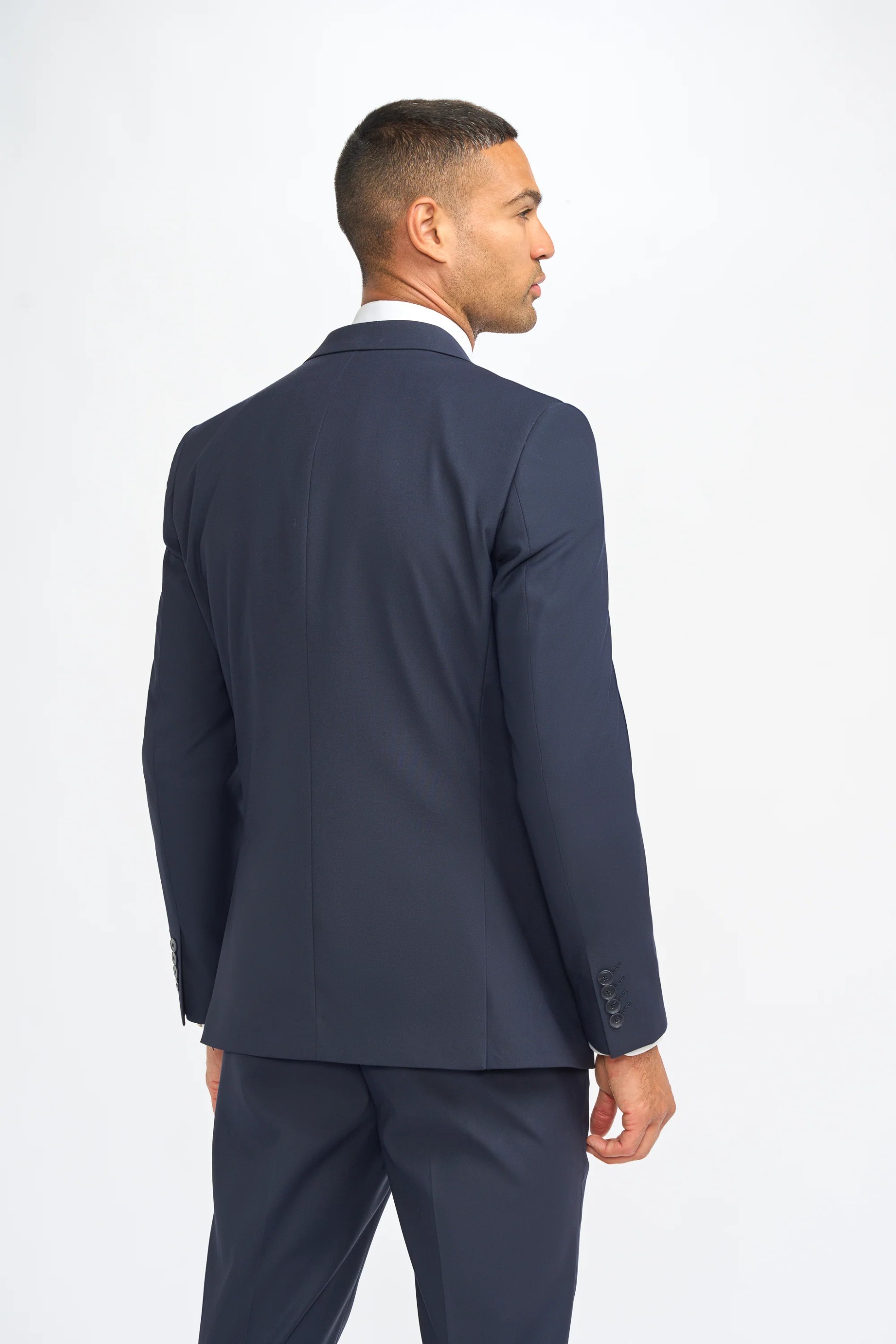 Premium Slim Fit Herrenanzug – MALIBU - Navy blau