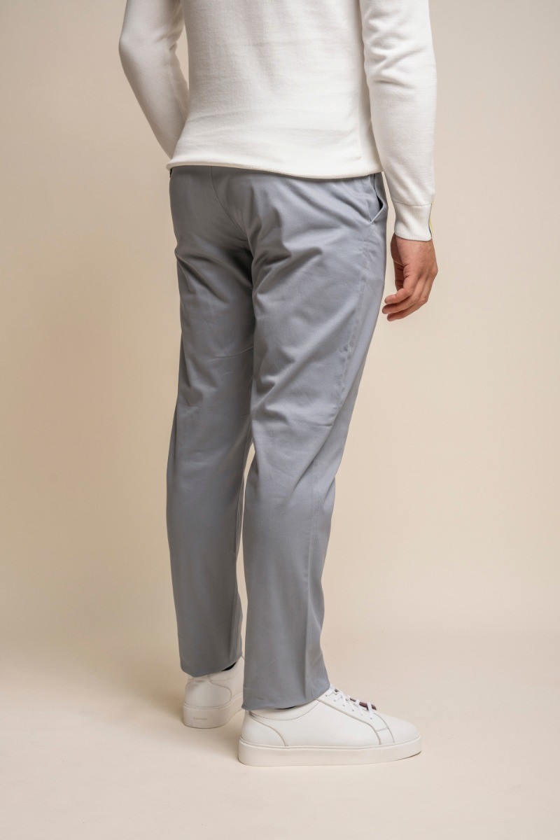 Herren Baumwoll-Chinohosen - DAKOTA - Arctic Grey