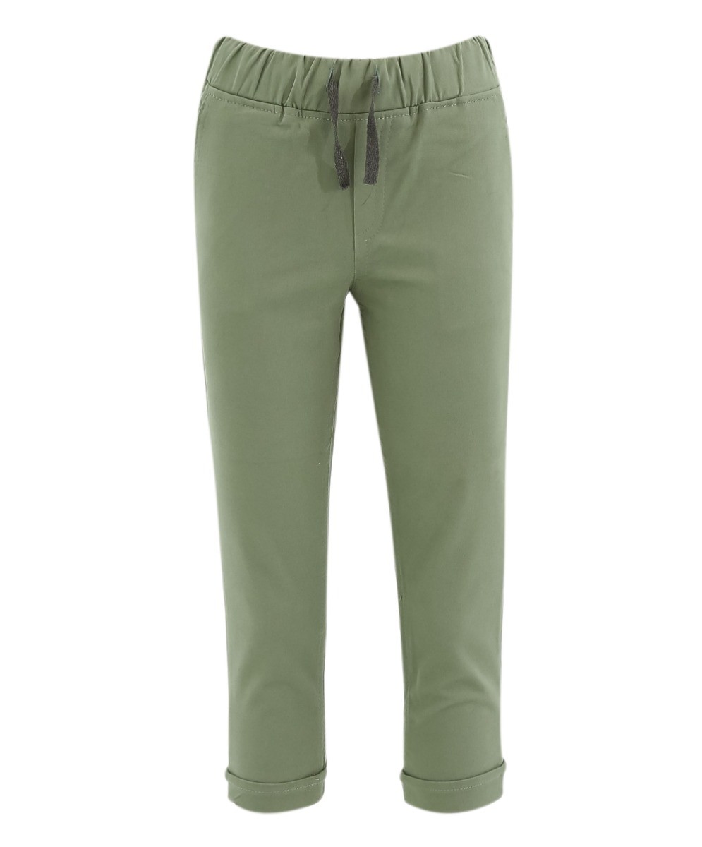 Pantalon Chino en Coton Extensible pour Bébés Garçons - ENZO - Verte de sauge