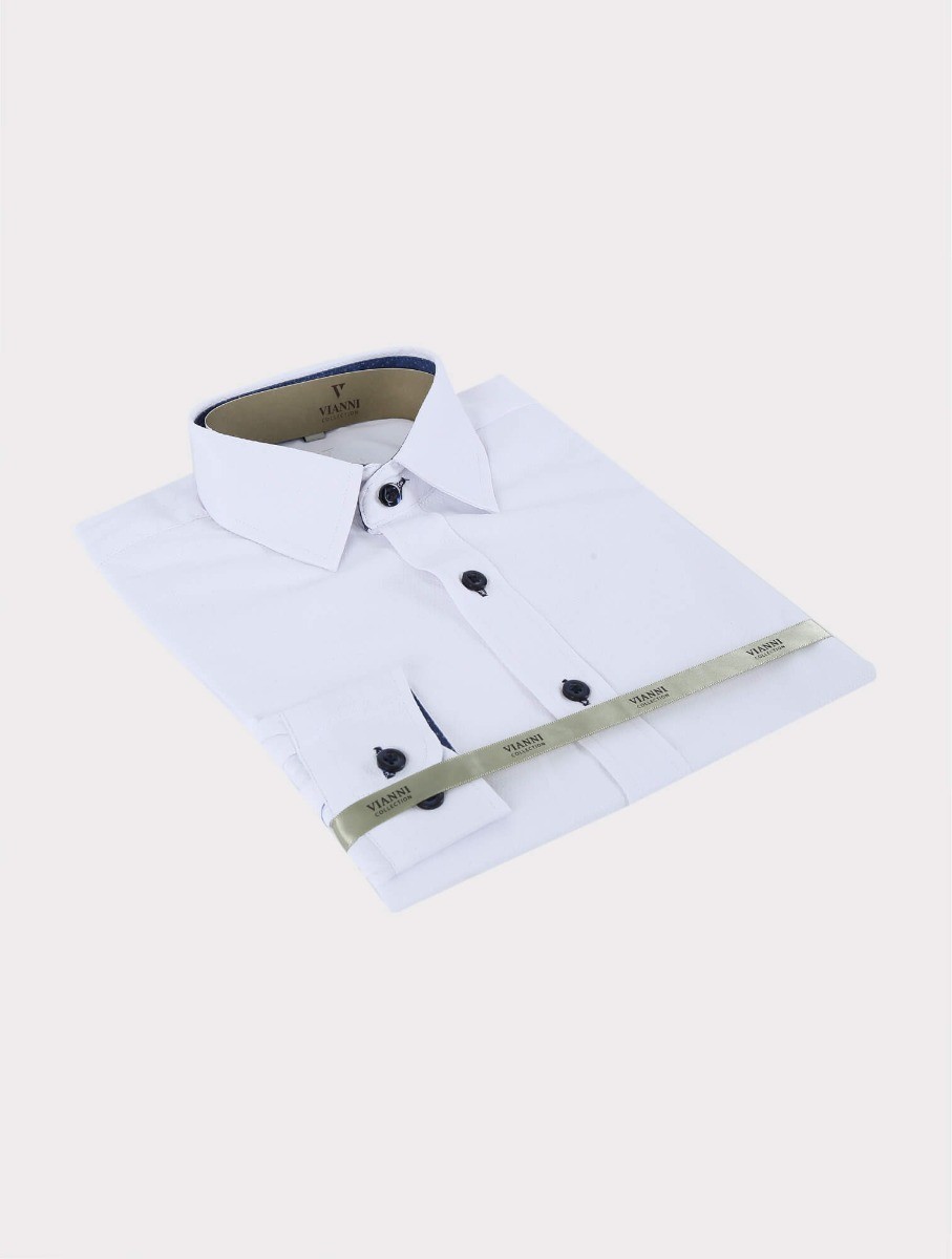 Chemise en Coton à Manches Longues pour Garçons