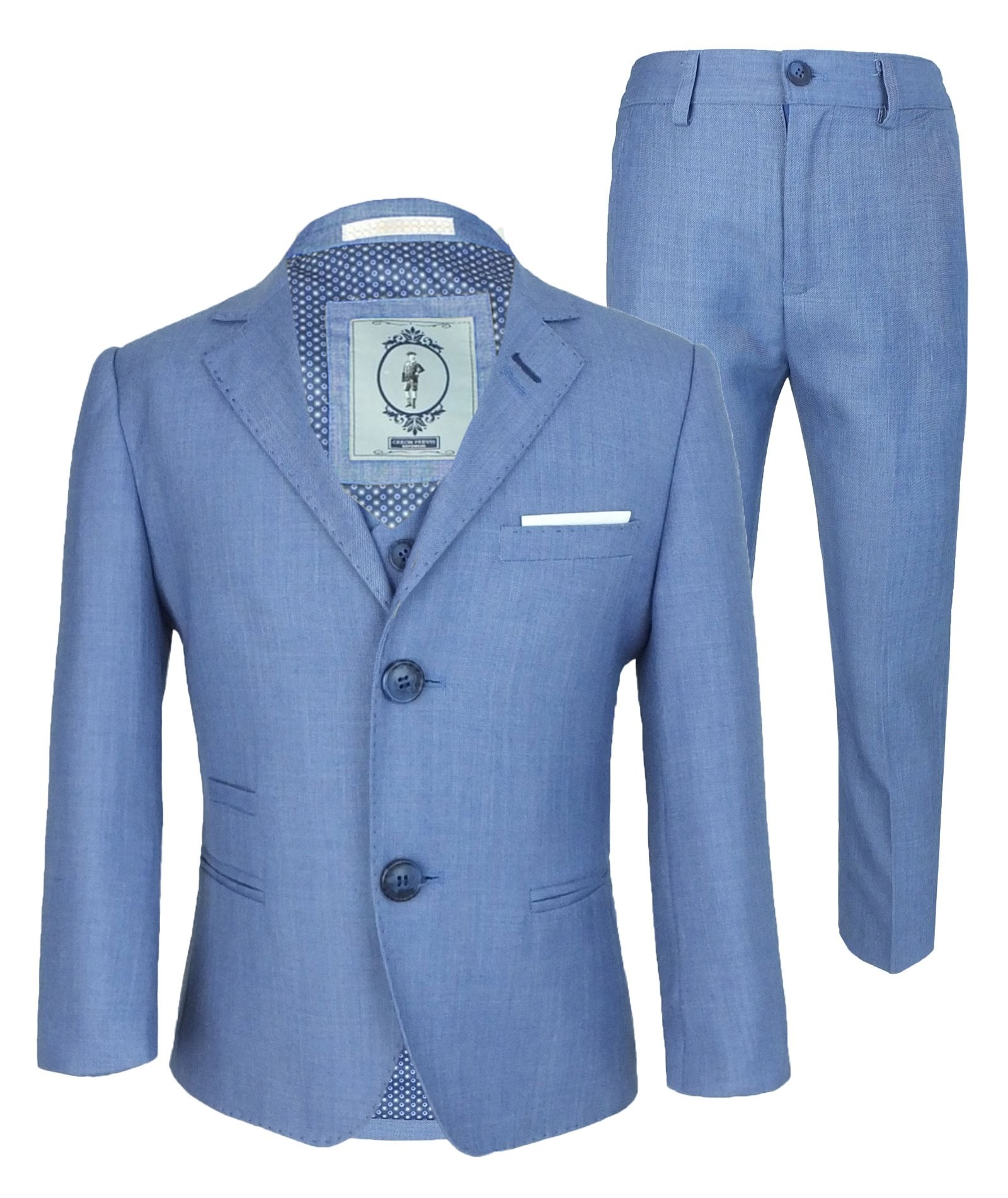 Boys Slim Fit Formal Suit - REEGAN - Jay Blue