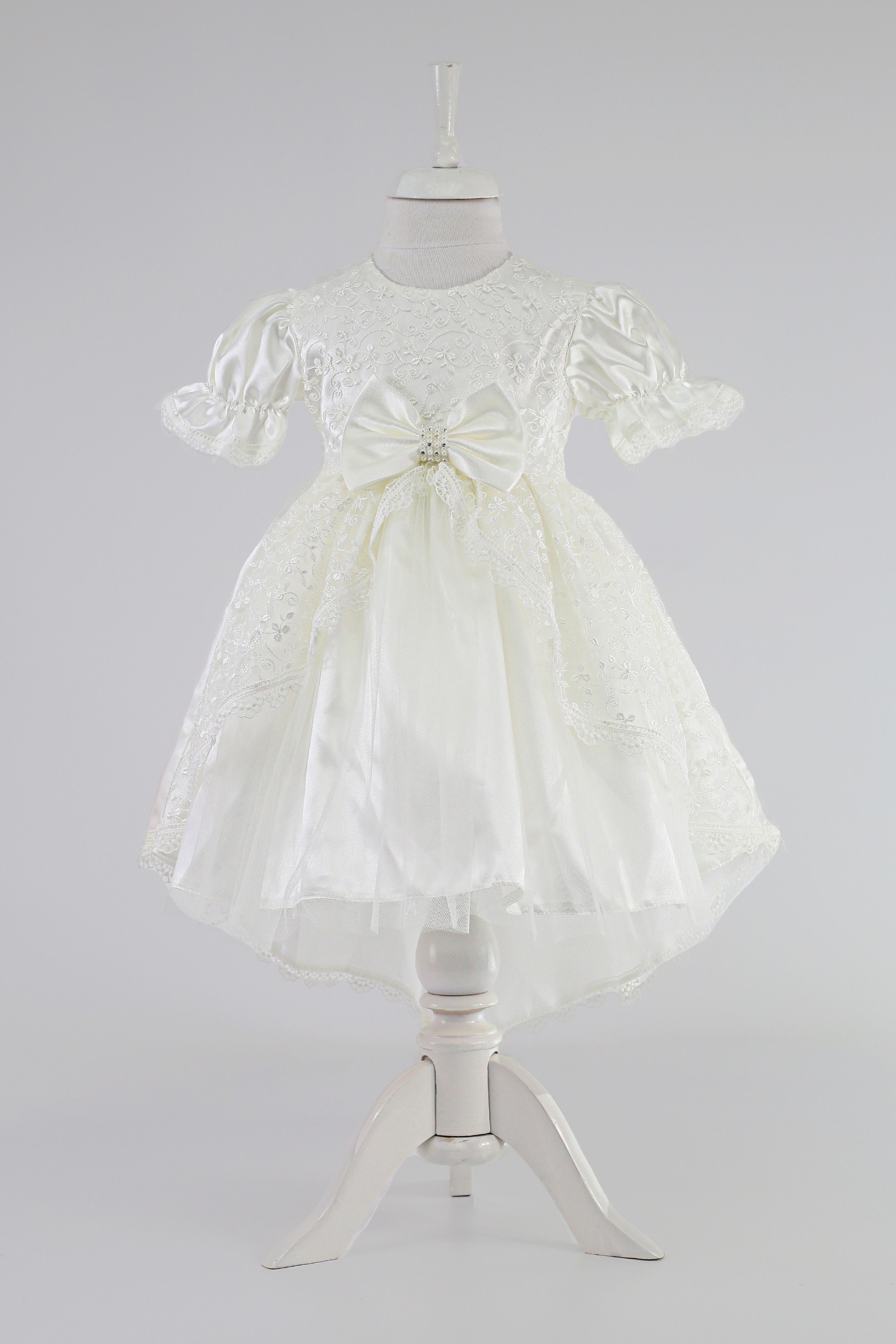 Baby-Mädchen Blumenspitze Tüllkleid Set – B1208