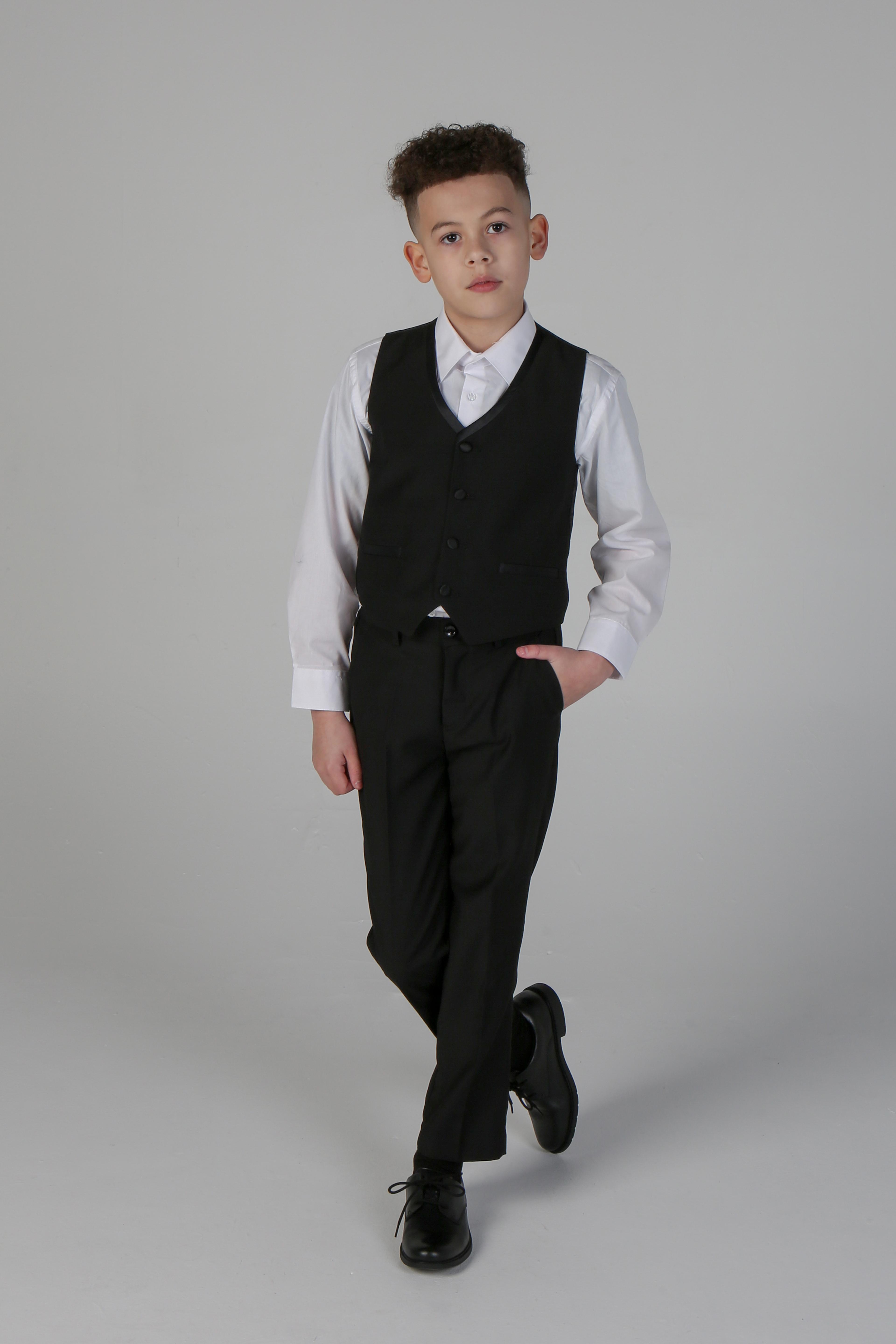 Jungen Spitzfassung Smoking-Dinnersuit - HARRY Schwarz