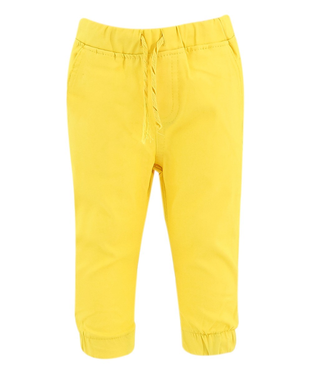 Baby Jungen Baumwollstretch Chino Hosen - ENZO - Gelb