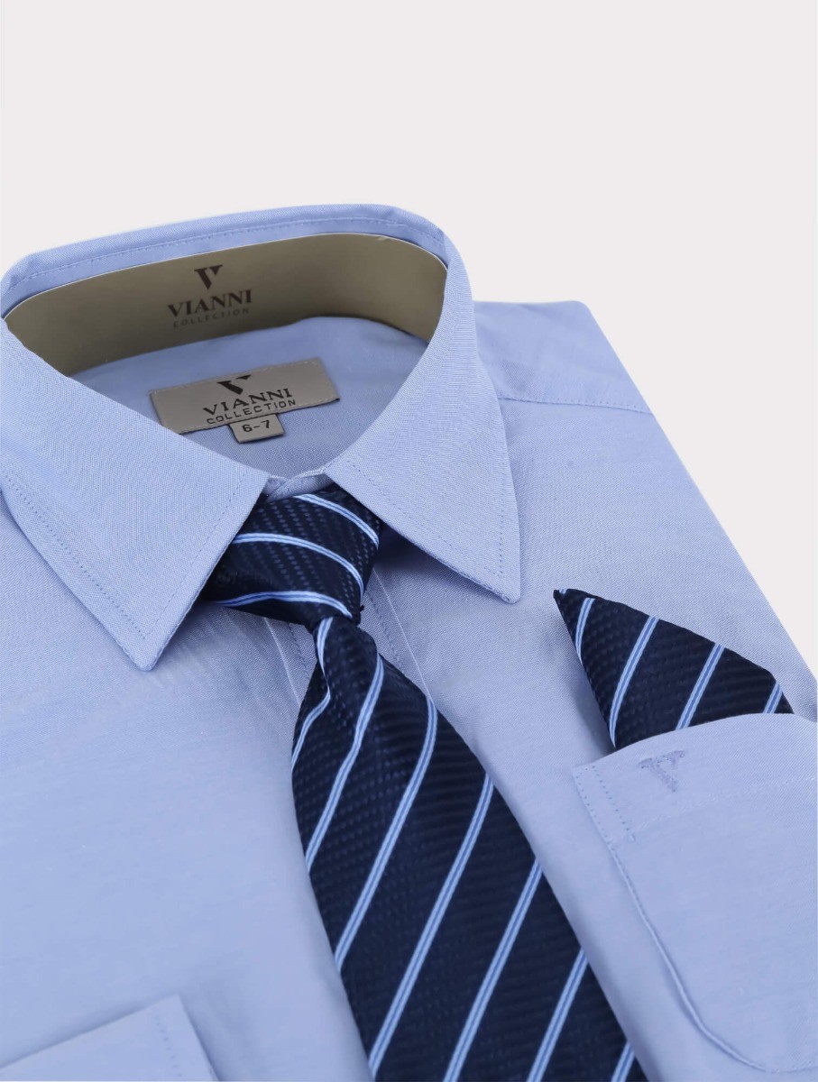 Baby Jungen Vianni Cotton Mischmisch - Blau - gemusterte Krawatte