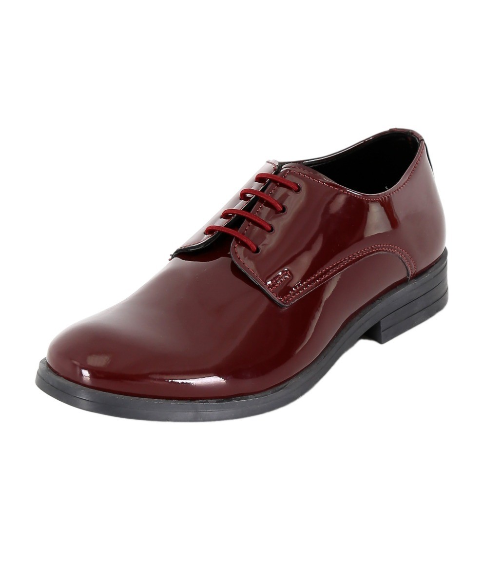 Boys Derby Patent Lace Up Formal Shoes