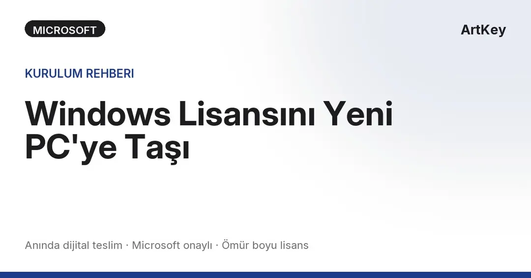 Windows lisansını yeni bilgisayara taşıma adım adım rehber — OEM, Retail ve dijital lisans karşılaştırması