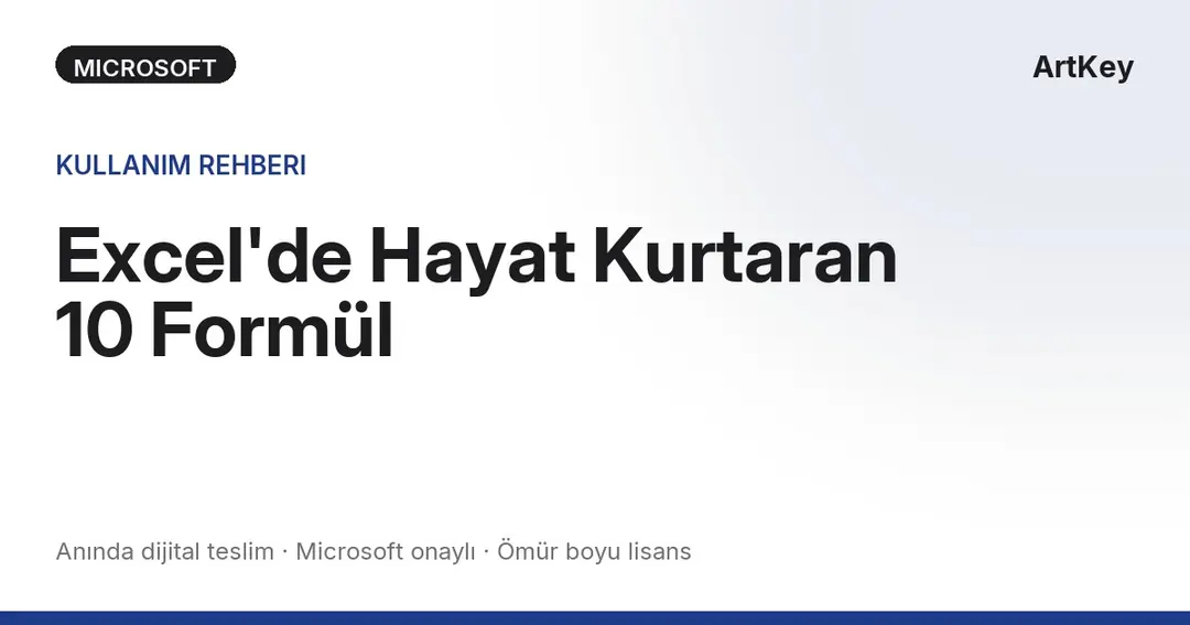 Excel formülleri rehberi: DÜŞEYARA, EĞER ve TOPLA.ÇARPIM ile veri analizini hızlandırın