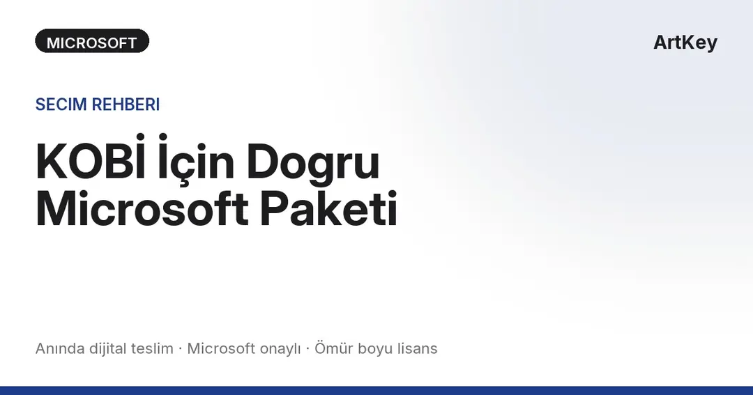 KOBİ için Microsoft lisans paketi seçim rehberi — Office 365 ve Windows lisans karşılaştırması