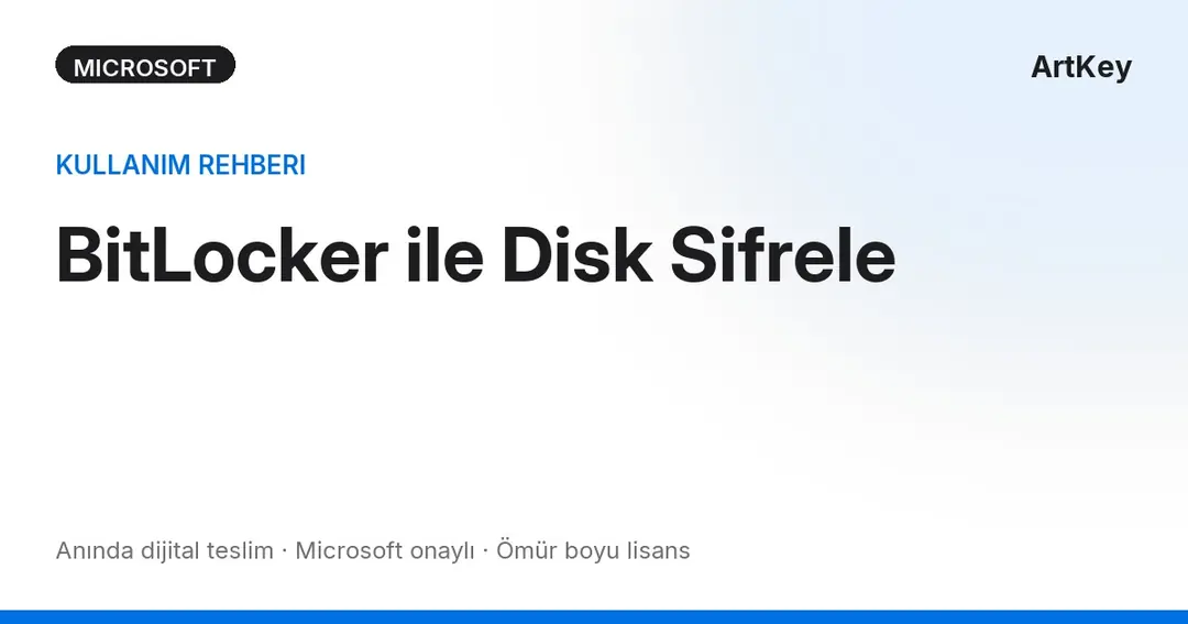 Windows 11 Pro BitLocker disk şifreleme etkinleştirme adım adım ekran görüntüsü