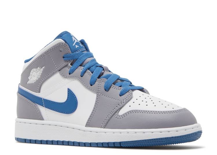 Jordan 1 Mid GS Cement True Blue