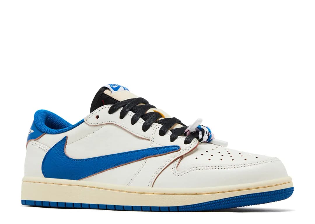 Fragment Design X Travis Scott X Jordan 1 Low OG SP Sail Military