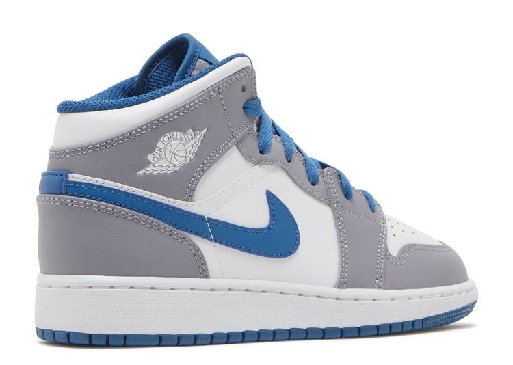 Jordan 1 Mid GS Cement True Blue