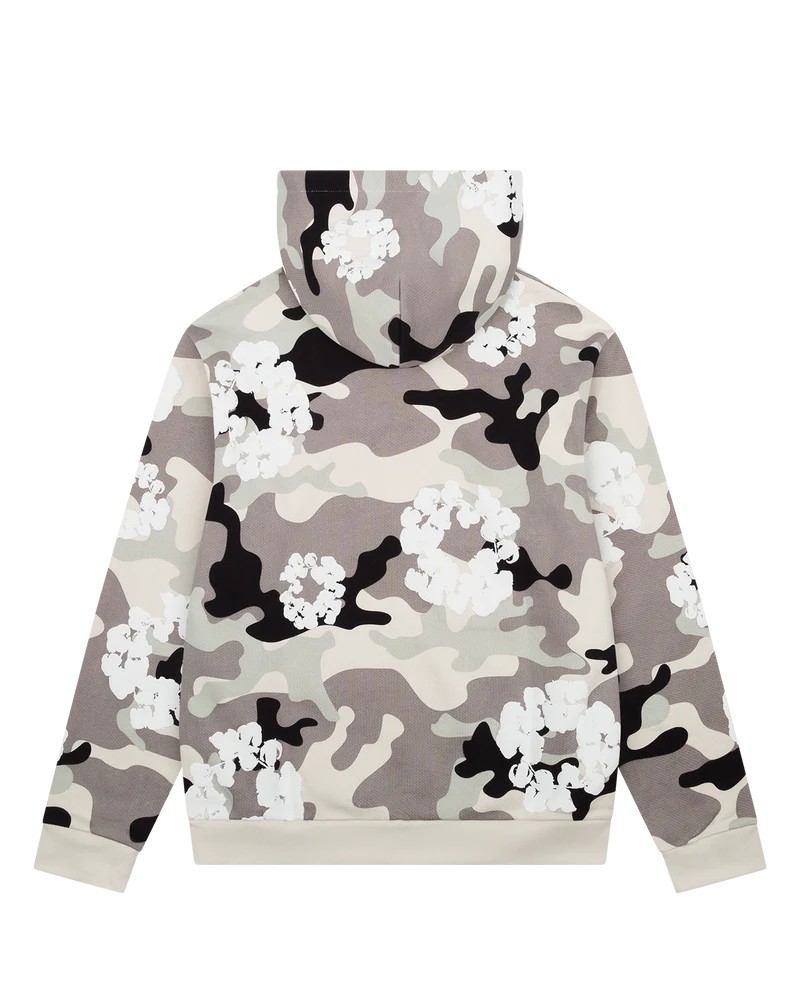 Denim Tears White Camo Cotton Wreath Zip Hoodie