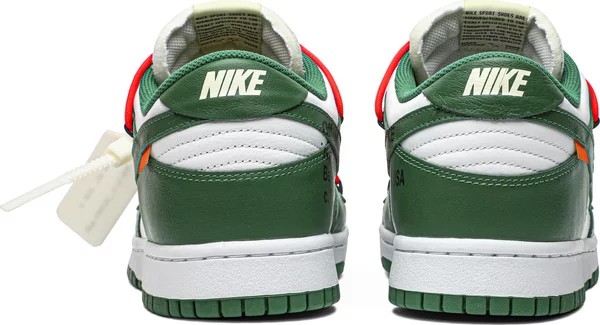 Off White X Dunk Low Pine Green