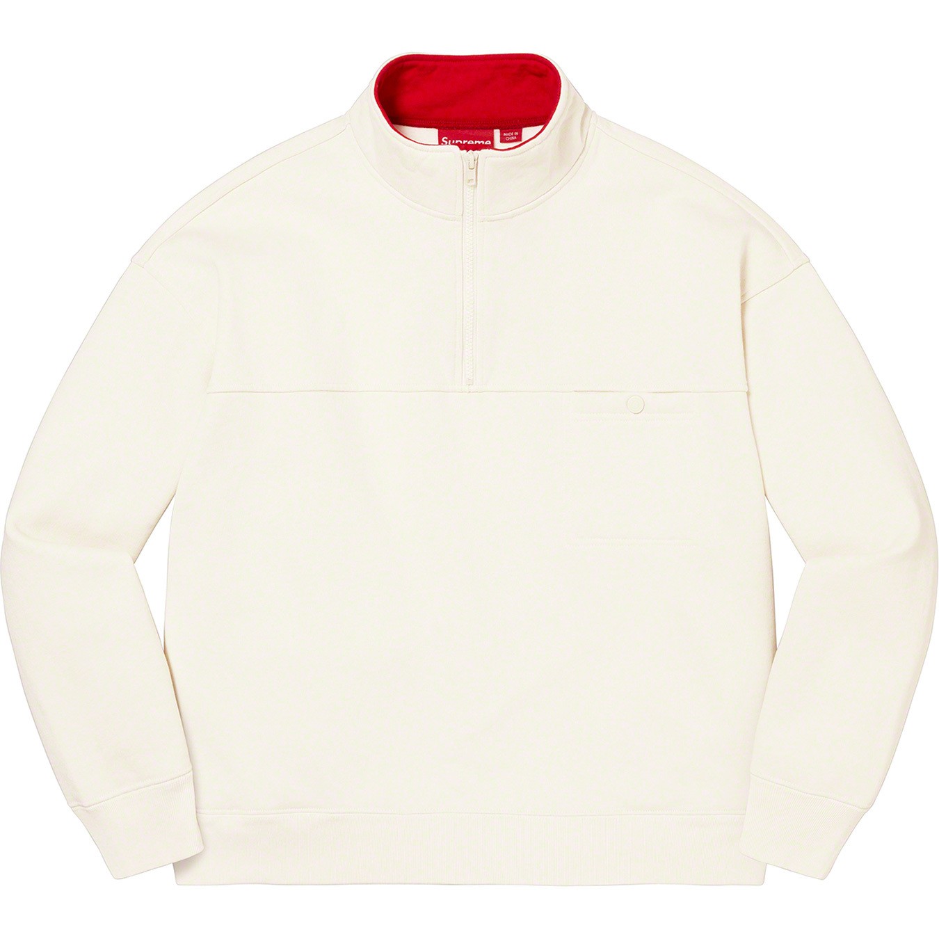 Supreme Washed Half Zip Pullover