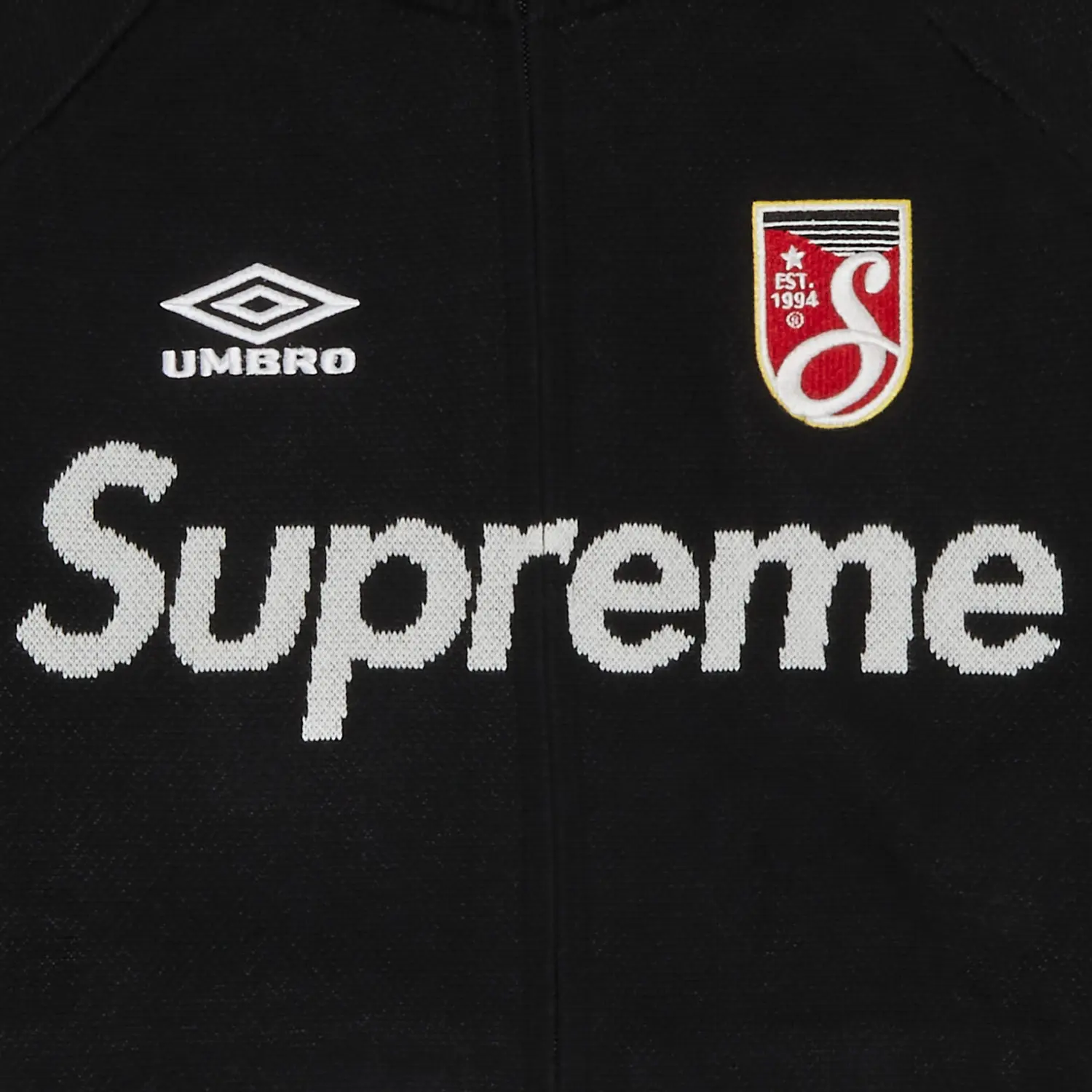 Supreme x Umbro Zip Up Sweater 'Black'