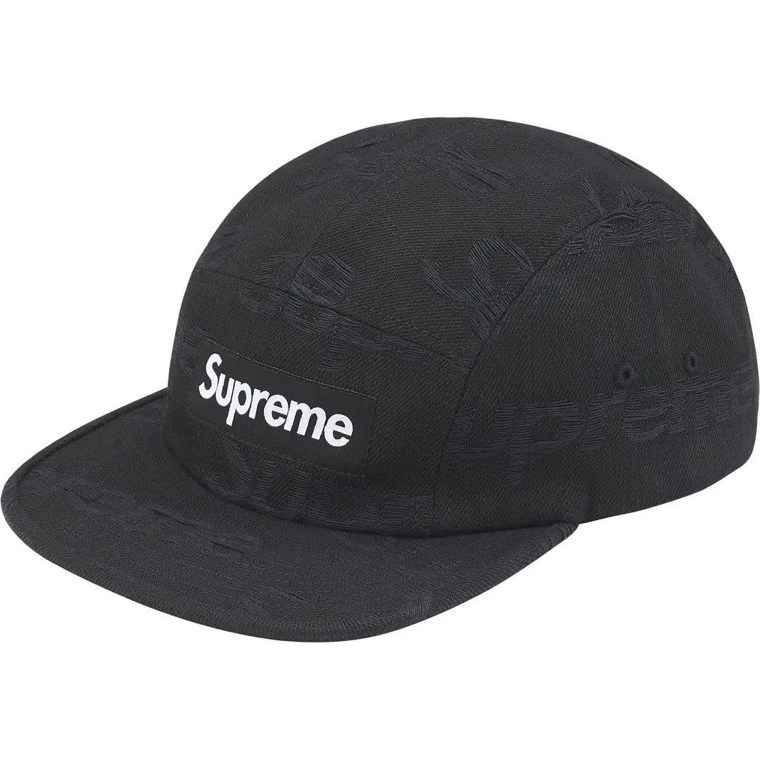 帽子 Supreme jacquard Logos Denim camp cap Supreme Jacquard Logos Denim Camp Cap
