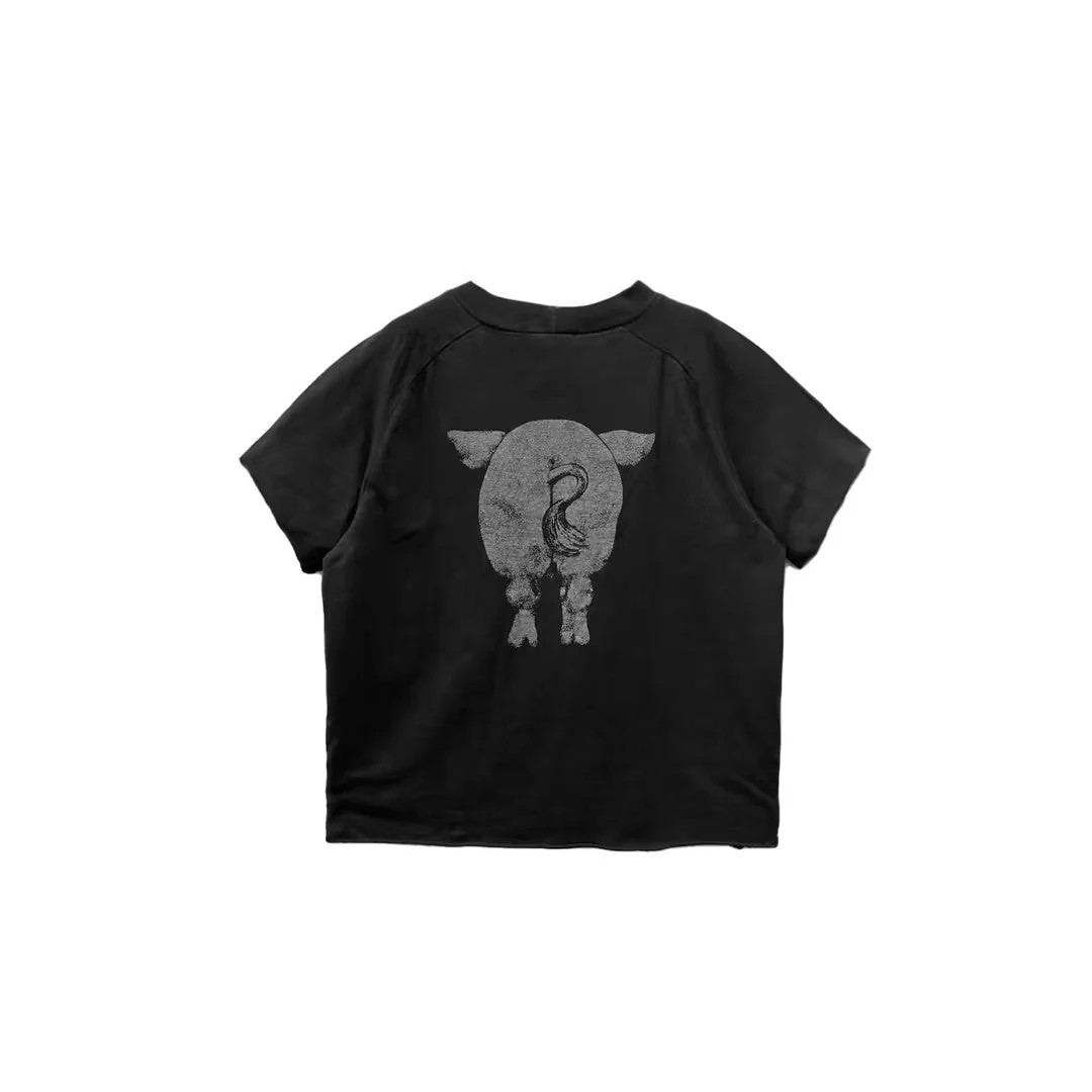 E.R.D Human & Pig Print Short Sleeves Tee