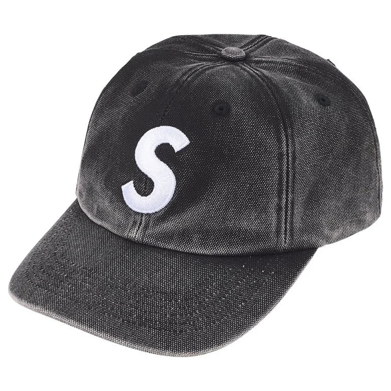Supreme pigment Sロゴ 6-panel cap black Supreme Black Pigment Coated S Logo 6-Panel Cap
