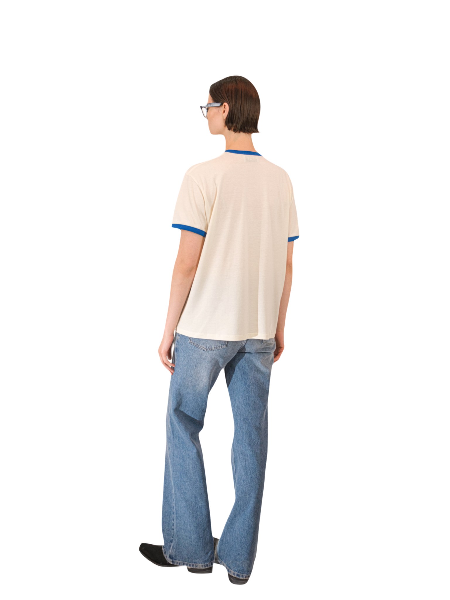 Blue Ribbed T-shirt