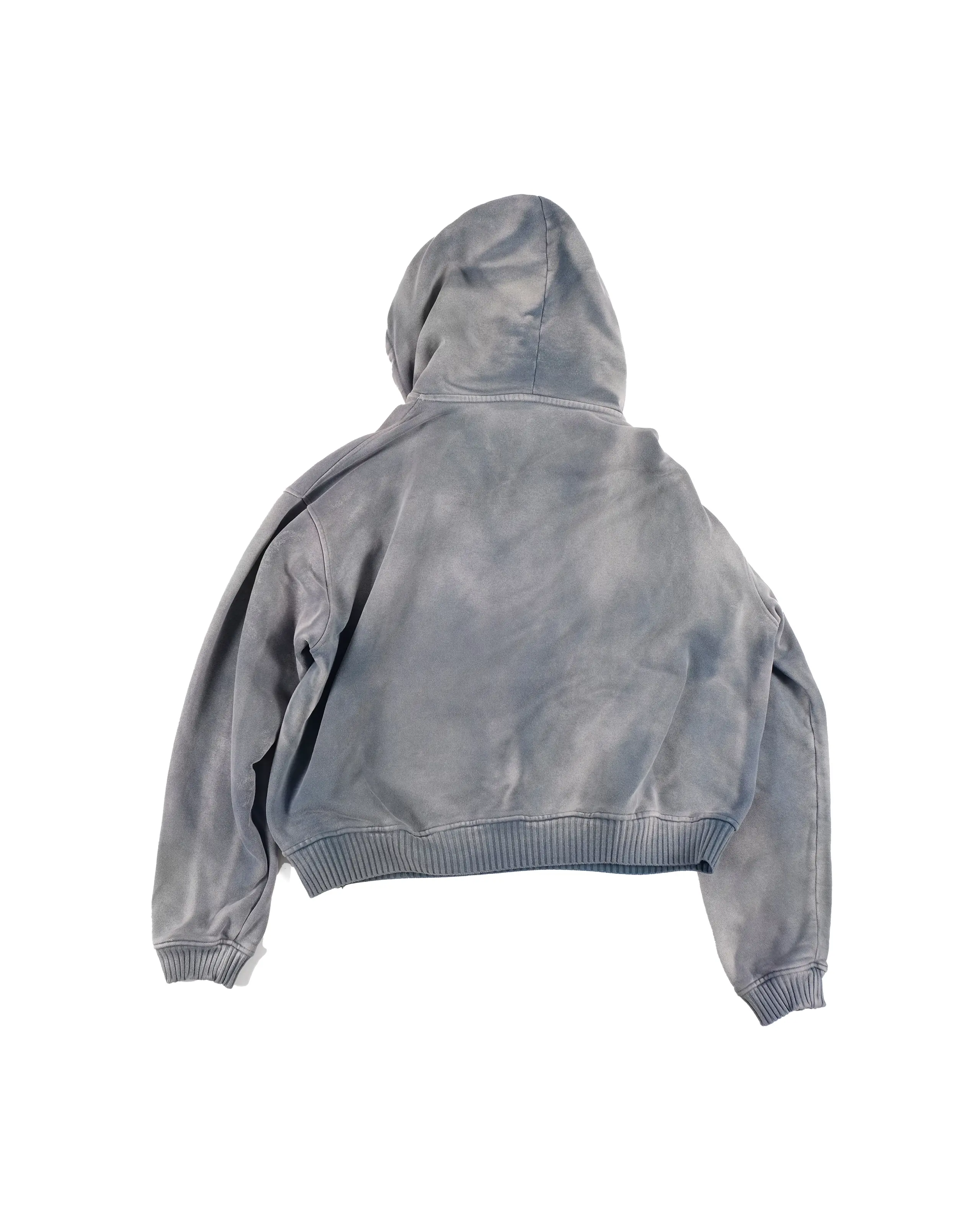 Grey Faded Logo Hoodie