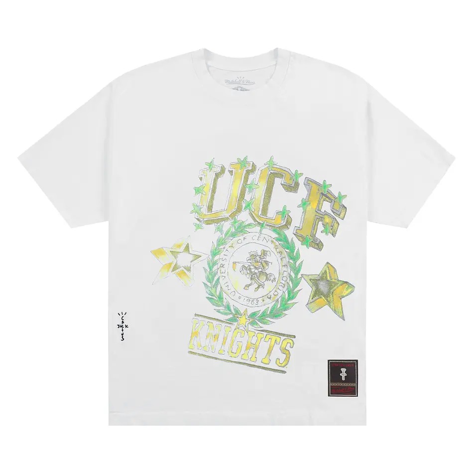 Travis Scott x Mitchell & Ness UCF Knights Hand-Drawn T-Shirt