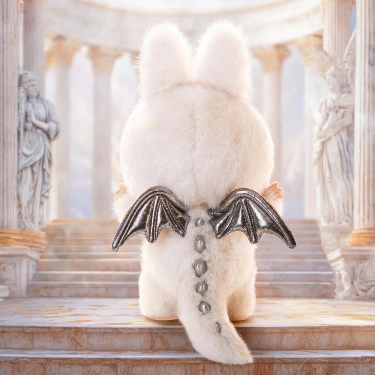 Pop Mart The Monsters Labubu Zimomo Angel in Clouds Figure + Tote Bag