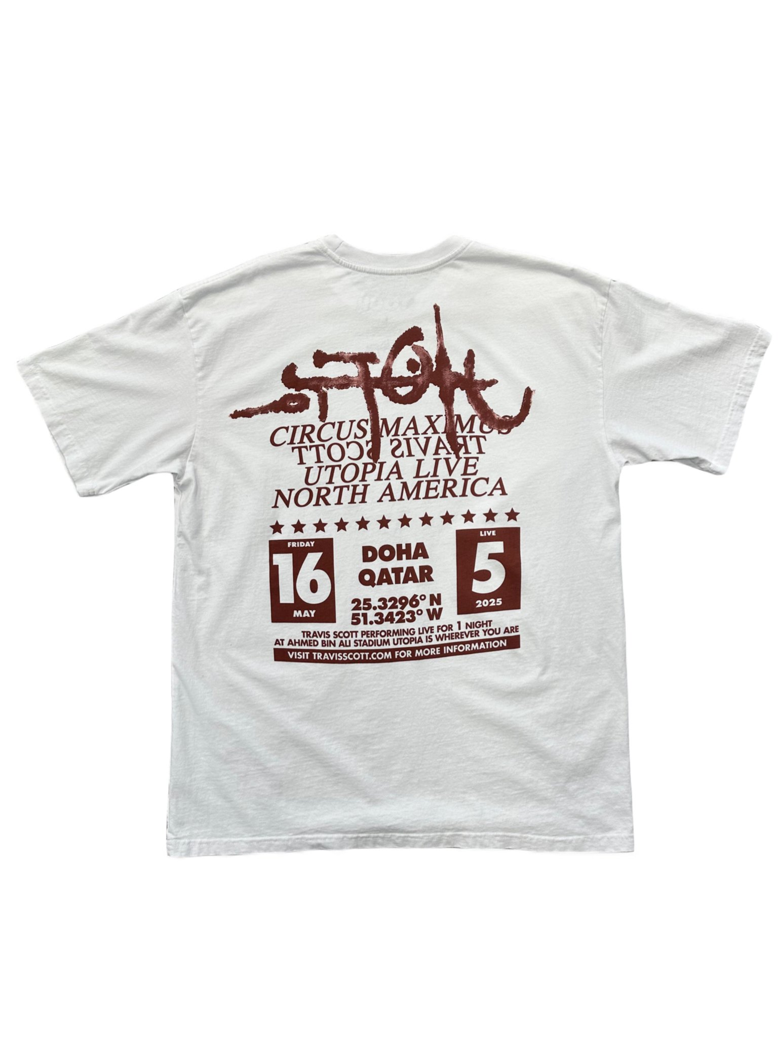 Travis Scott Qatar Circus Maximus Concert Tee