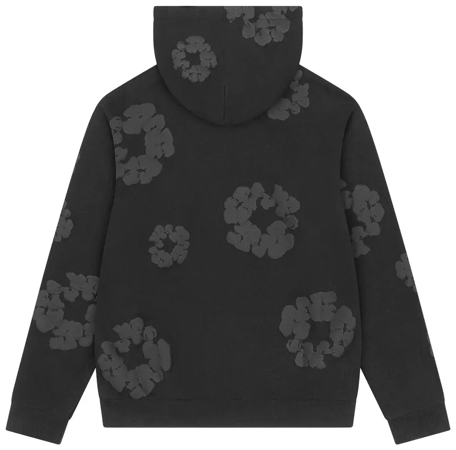 Denim Tears Cotton Wreath Hooded Sweatshirt 'Black Monochrome'