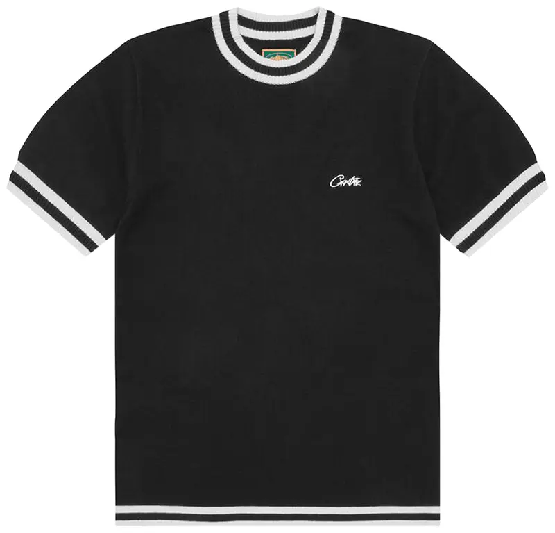 Corteiz Deala Knit Tee 'Black'