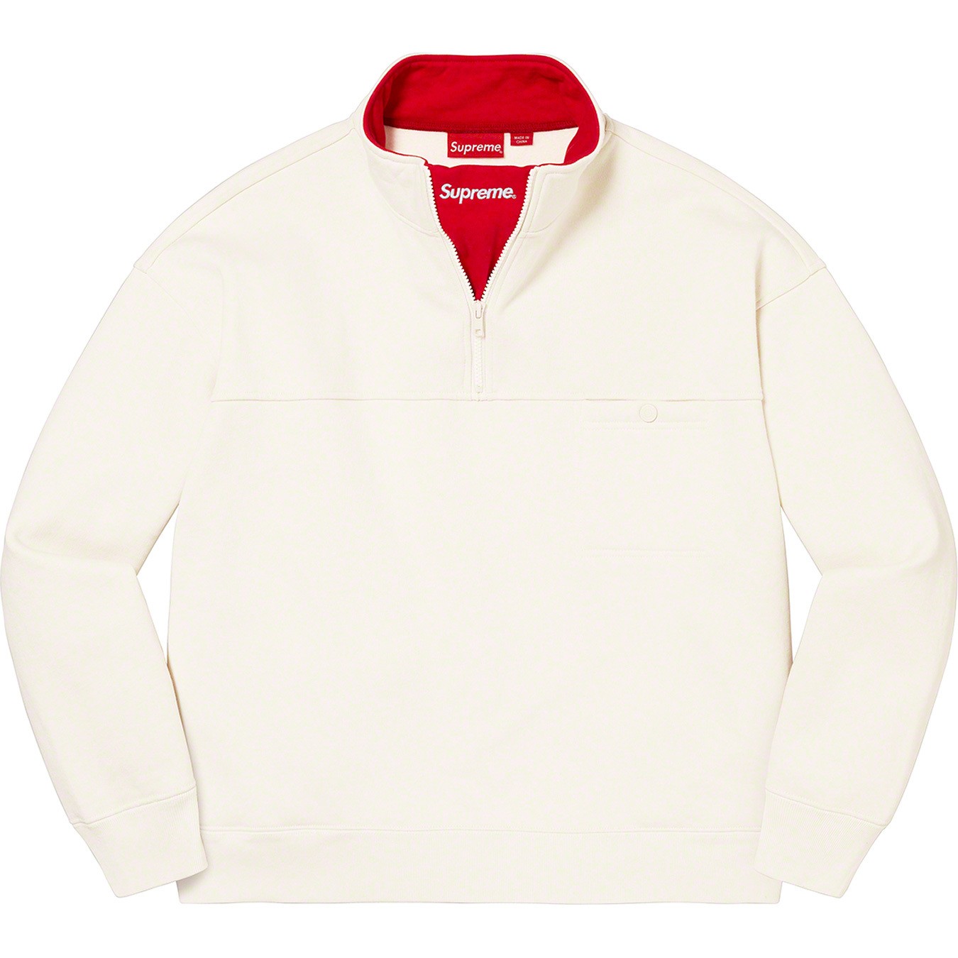 Supreme Washed Half Zip Pullover