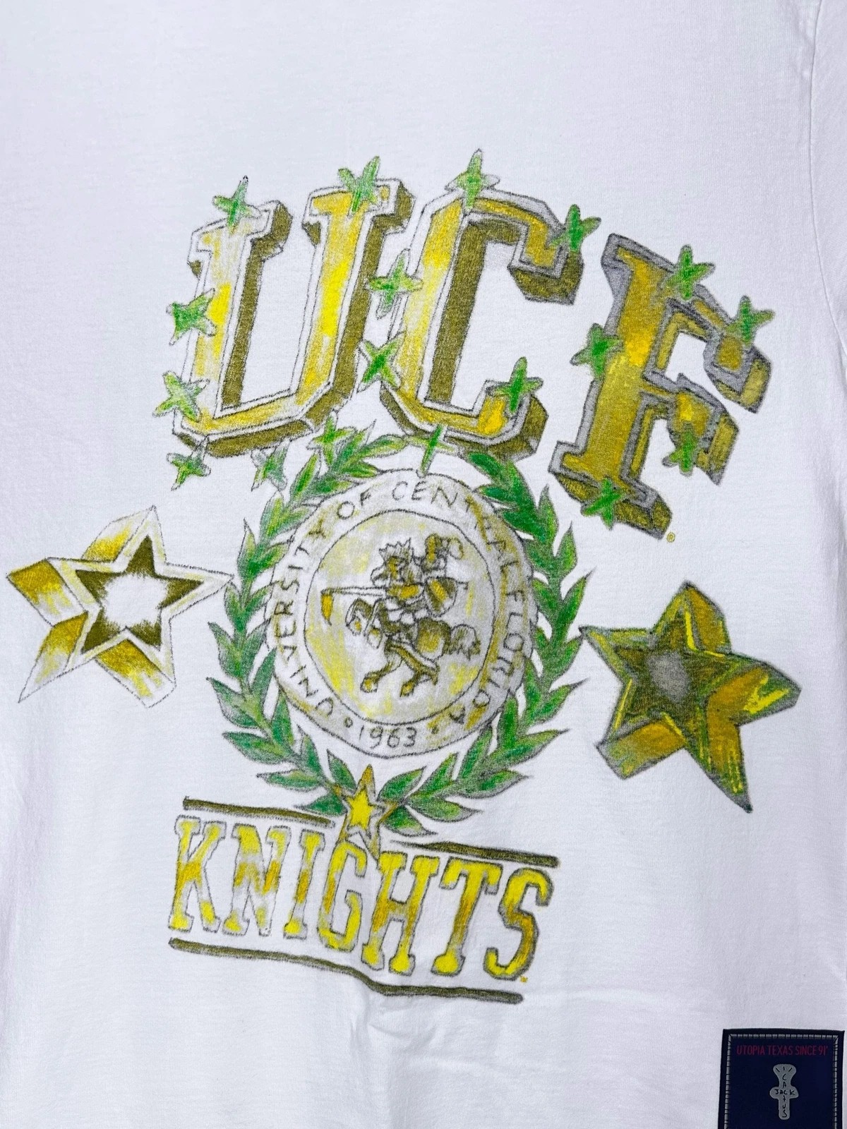 Travis Scott x Mitchell & Ness UCF Knights Hand-Drawn T-Shirt