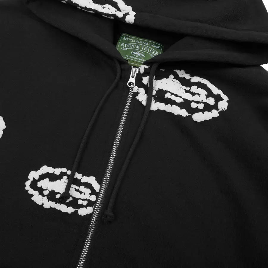 トップス Corteiz Denim Tears  Wreath Zip S Denim Tears x Corteiz Cotton Wreath Zip Hoodie 'Black'