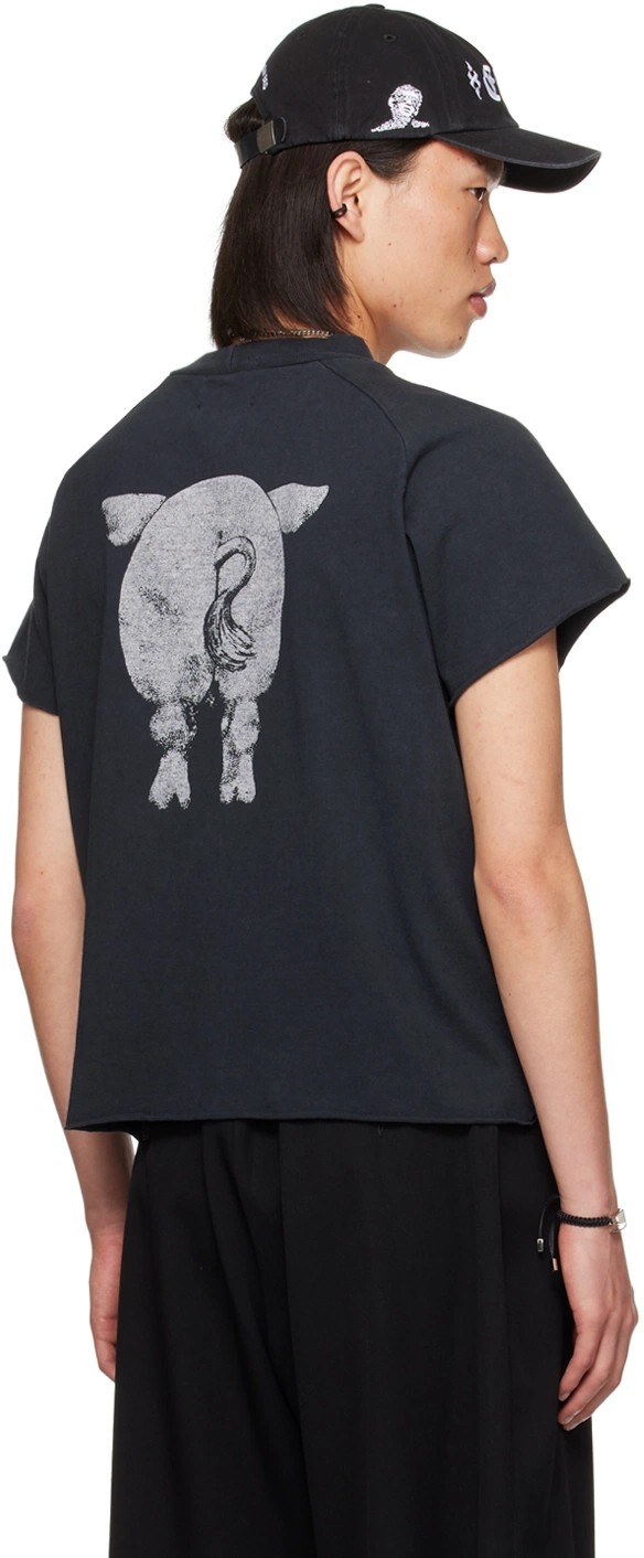 E.R.D Human & Pig Print Short Sleeves Tee