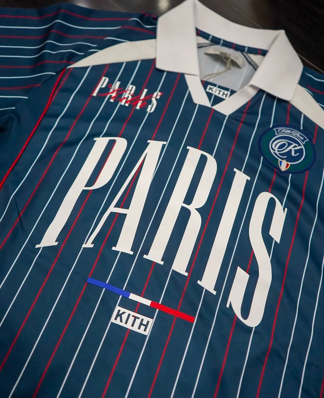 kith サッカーシャツ　PARIS サイズM Kith Paris Exclusive Soccer Jersey Navy