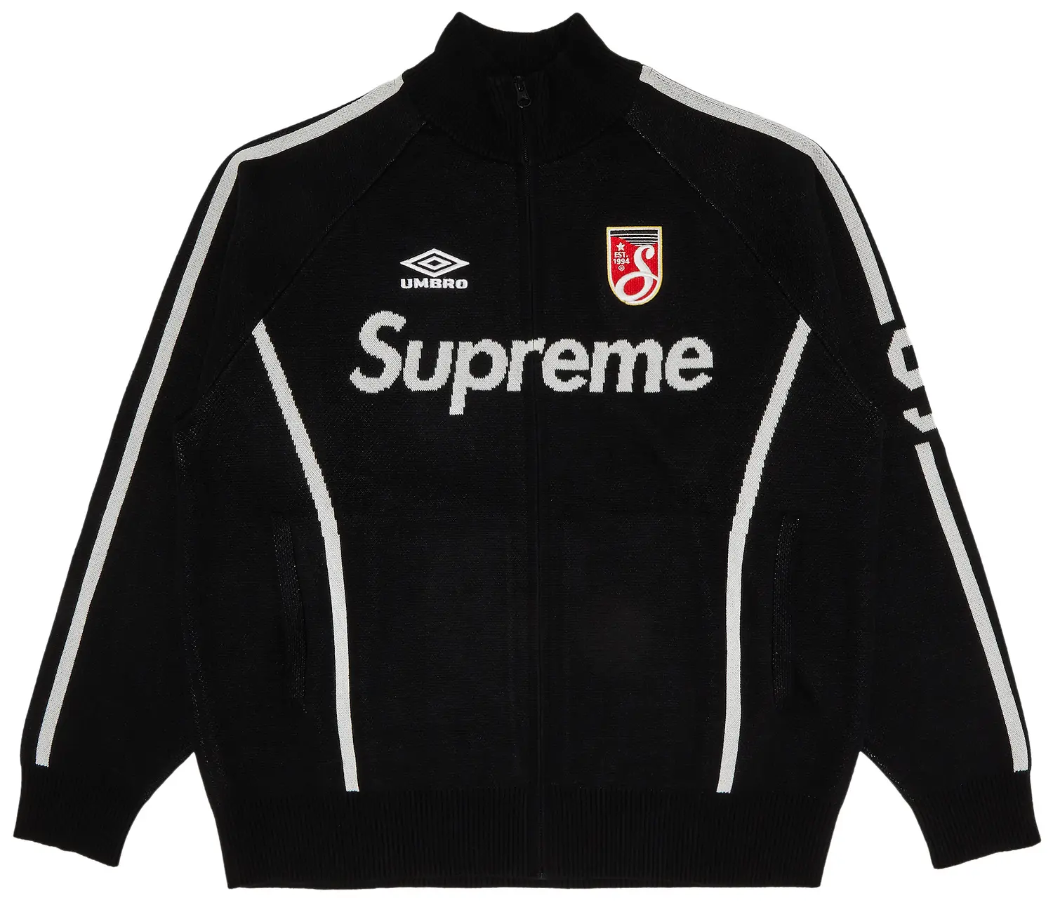 Supreme × Umbro Zip Up Sweater Black Supreme x Umbro Zip Up Sweater 'Black'