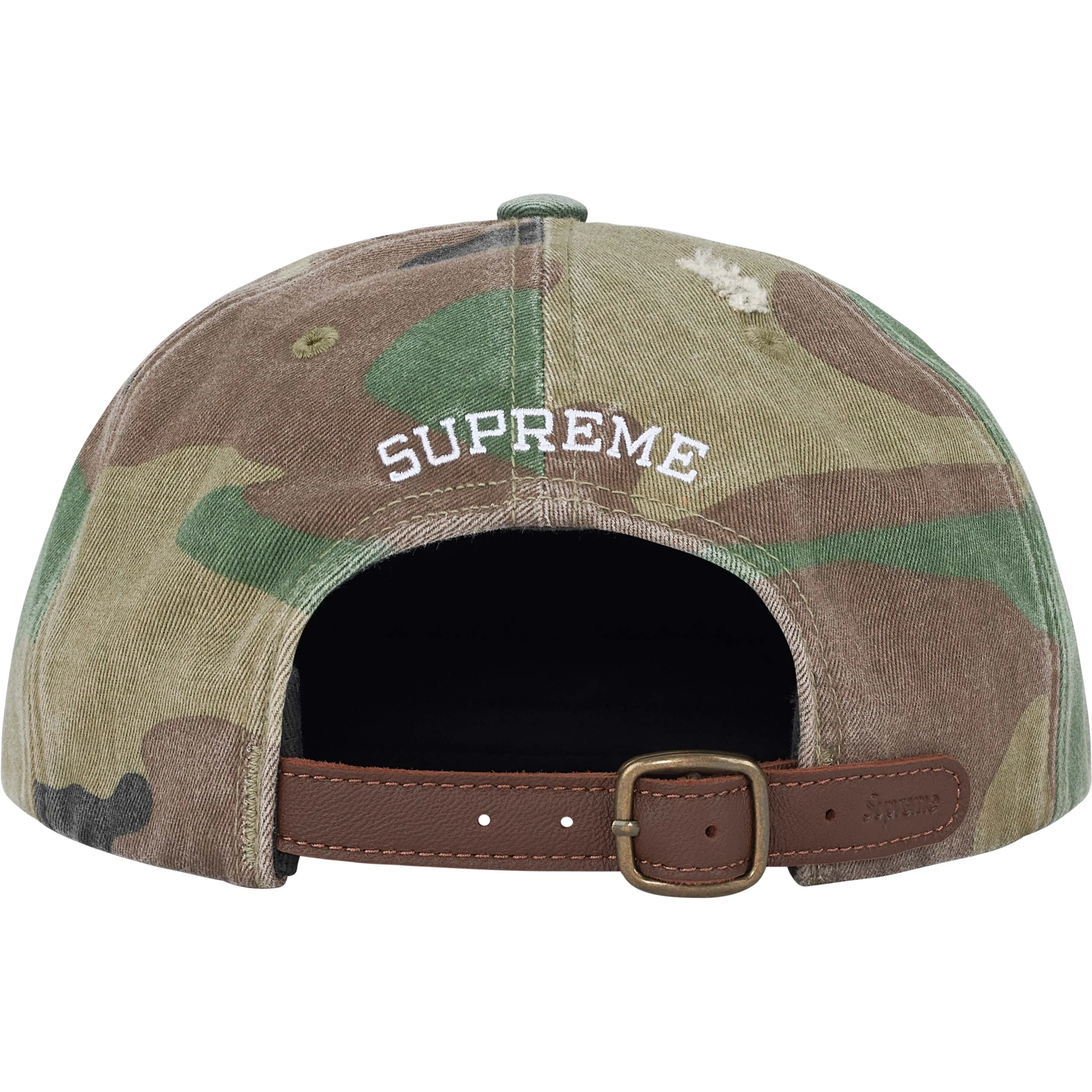 Supreme Distressed 6 Panel Cap