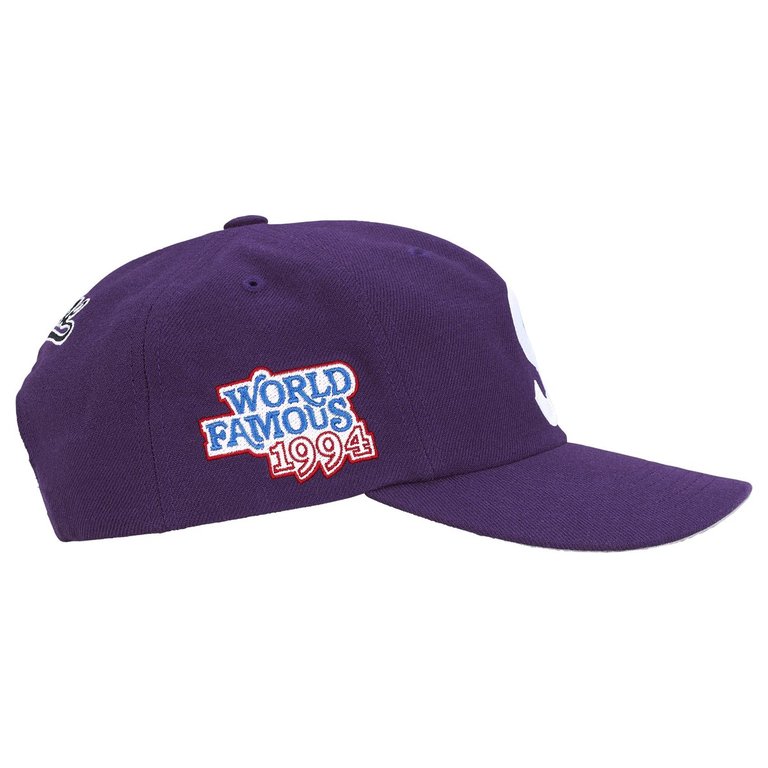 Supreme World Famous S Logo Cap Purple