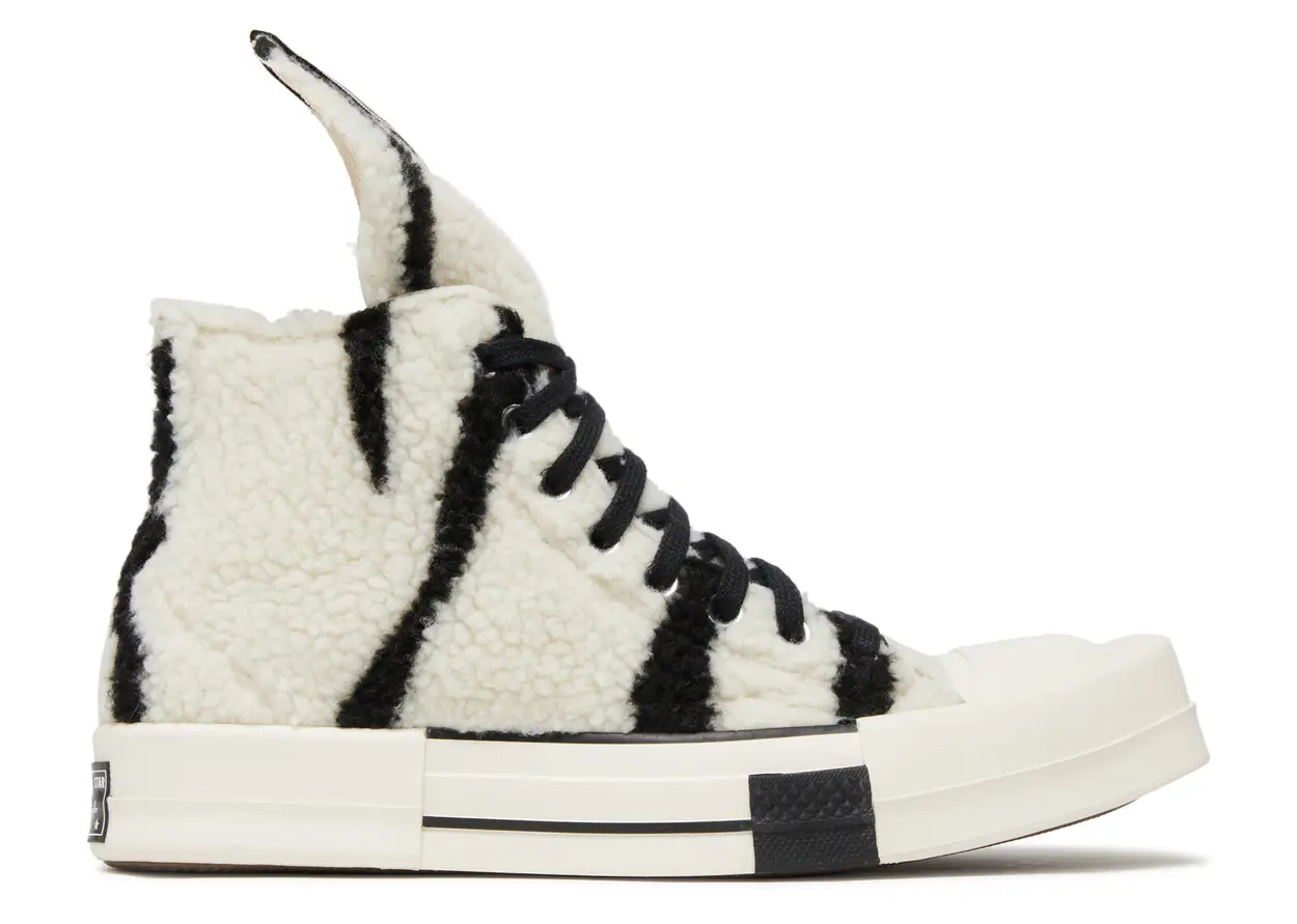 Rick Owens X DRKSHDW TURBODRK Chuck 70 High Zebra