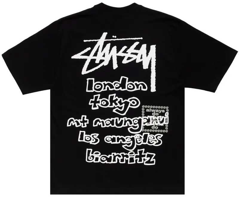 Stussy x Always World Tour Tee 'Black'