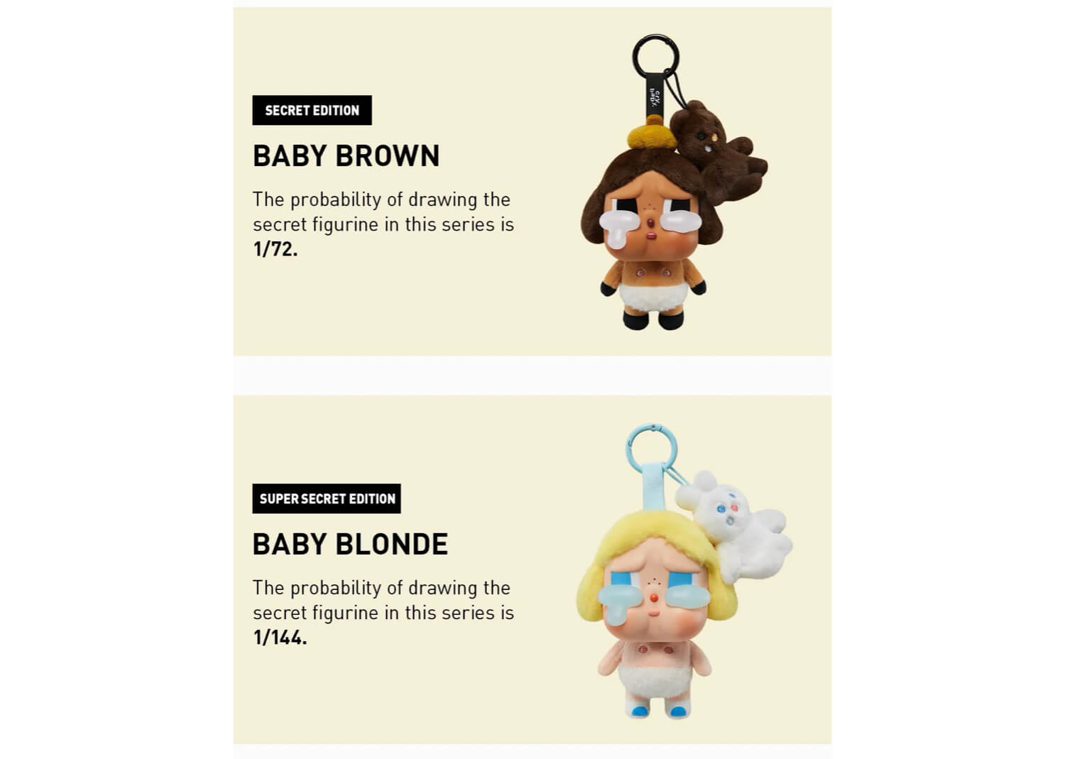 Pop Mart CryBaby Crying Again Series Vinyl Face Plush Single Blind Box