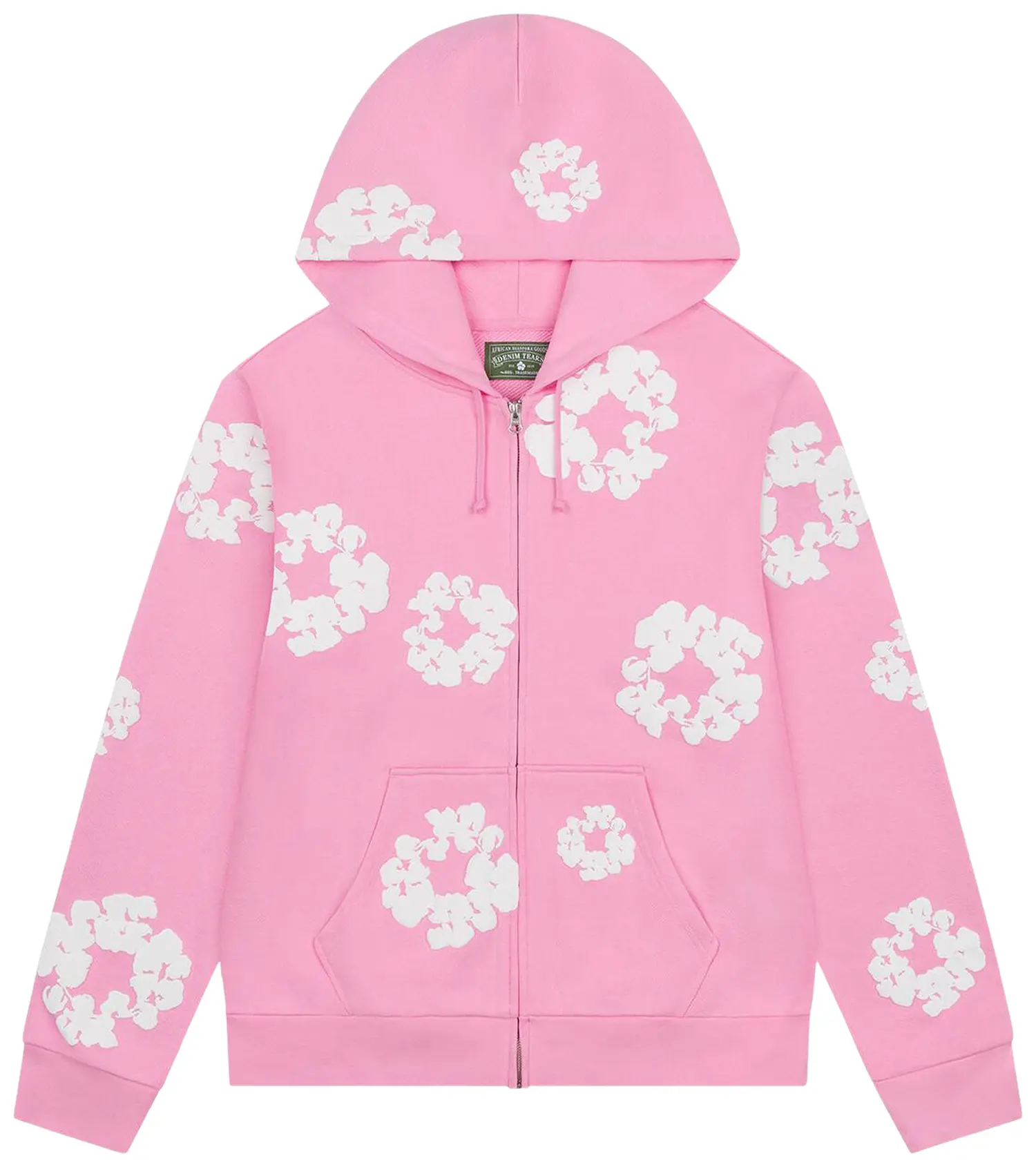 Denim Tears Cotton Wreath Zip Hoodie 'Pink'
