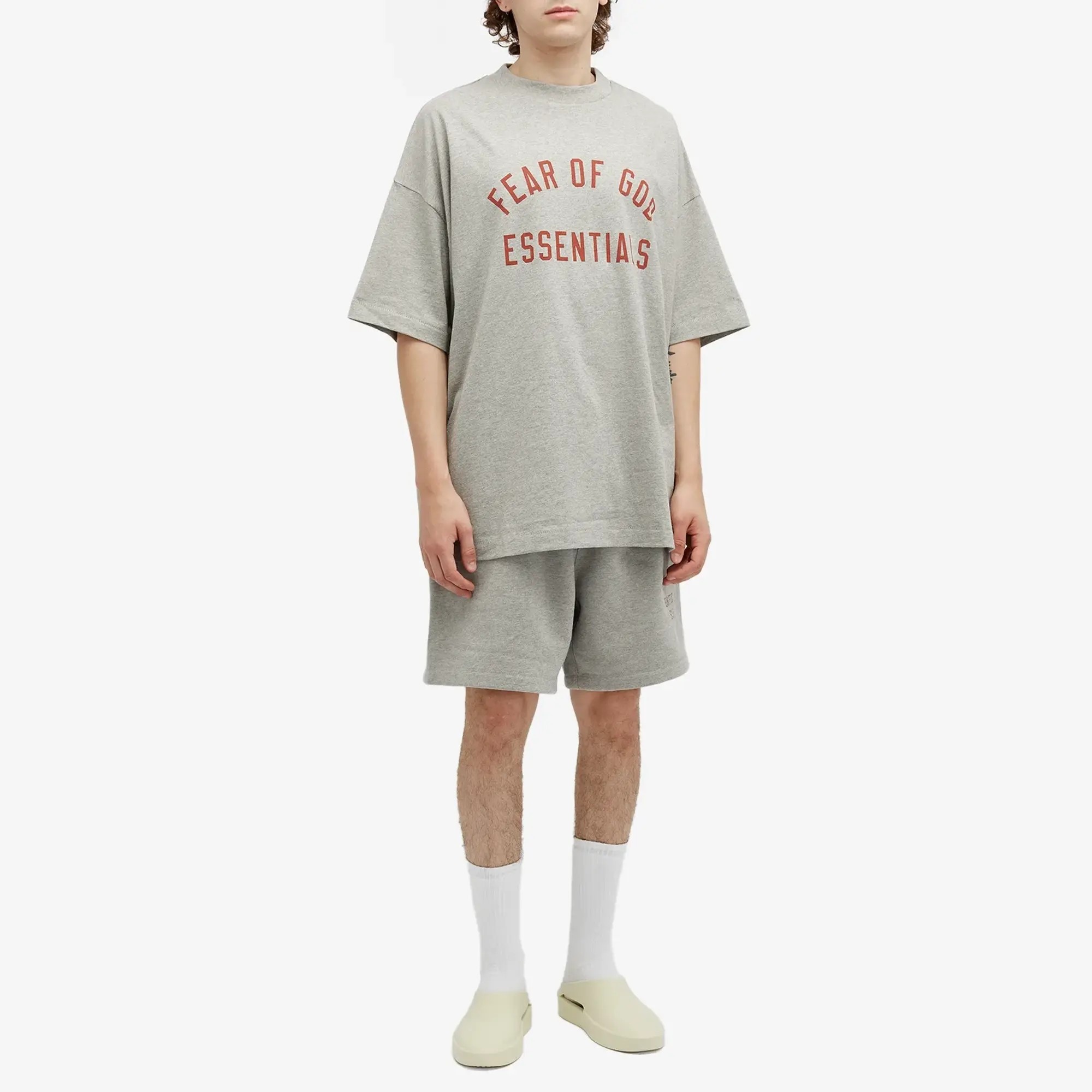 Fear Of God ESSENTIALS Jersey Crewneck Tee 'Dark Heather'