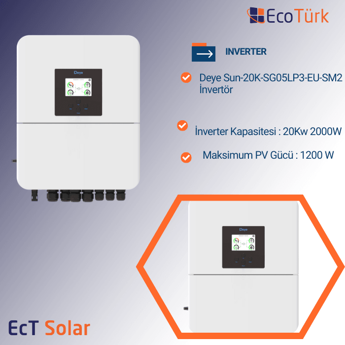 INVERTER Deye Sun-20K-SG05LP3-EU-SM2 İnvertör