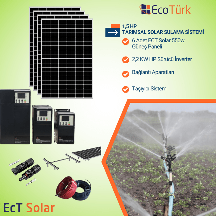 1,5 HP TARIMSAL SOLAR SULAMA SİSTEMİ
