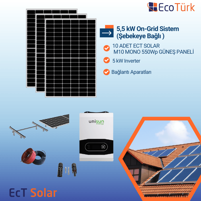 5.5 KW ON-GRID SOLAR SİSTEM