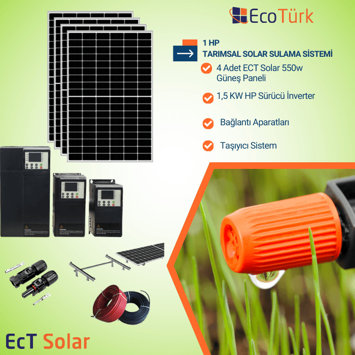 1 HP TARIMSAL SOLAR SULAMA SİSTEMİ 